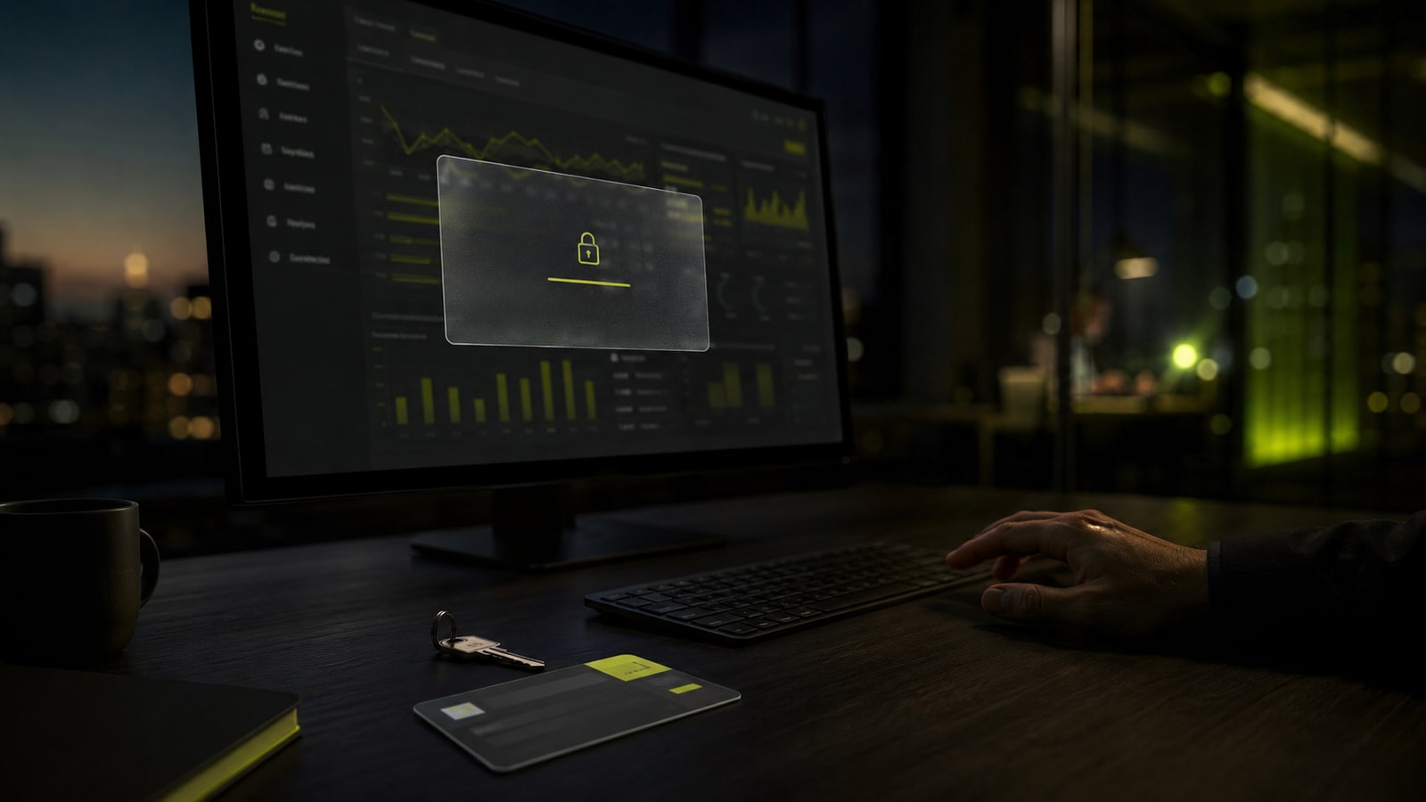 Vergrendeld advertentieaccount als beeld voor het risico van accounteigendom bij een bureau